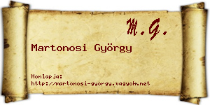 Martonosi György névjegykártya