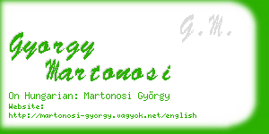 gyorgy martonosi business card